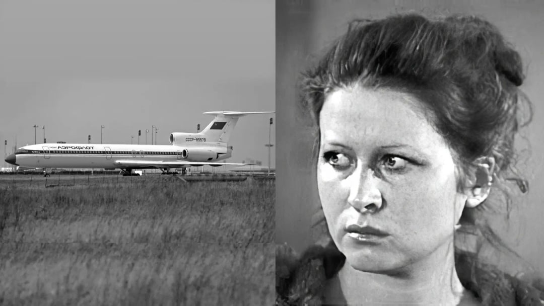 Ольга Овечкиных и захваченный самолёт Ту-154 и Ольга Овечкина