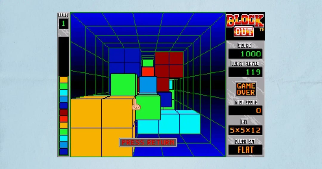 Blockout Игра для Сеги: Blockout